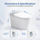 AINEXA Smart Wall-Hung Toilet with Auto Lid, Heated Seat & Bidet – White
