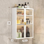 AINEXA 40 cm 3-Layer Wall-Mounted Bathroom Storage Cabinet – White