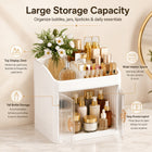 AINEXA 2-Layer Cosmetic & Makeup Organiser with Drawers – White