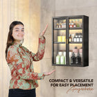 AINEXA 40 cm 3-Layer Wall-Mounted Kitchen Storage Cabinet – Black