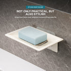 AINEXA Self-Adhesive Wall-Mounted Soap Holder with Drain Tray