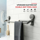 AINEXA 24-Inch Suction Double Towel Bar – Matte Grey