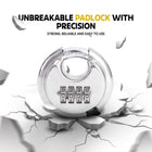 AINEXA Heavy-Duty 4-Digit Combination Disc Padlock