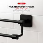 AINEXA 24-Inch Self-Adhesive Aluminium Towel Holder – Matte Black