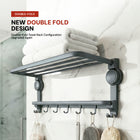 AINEXA Vacuum Suction Aluminium Towel Rack – Matte Grey