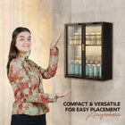 AINEXA 50 cm 2-Layer Wall-Mounted Kitchen Storage Cabinet – Black