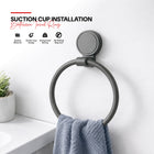 AINEXA Vacuum Suction Aluminium Towel Ring – Matte Grey