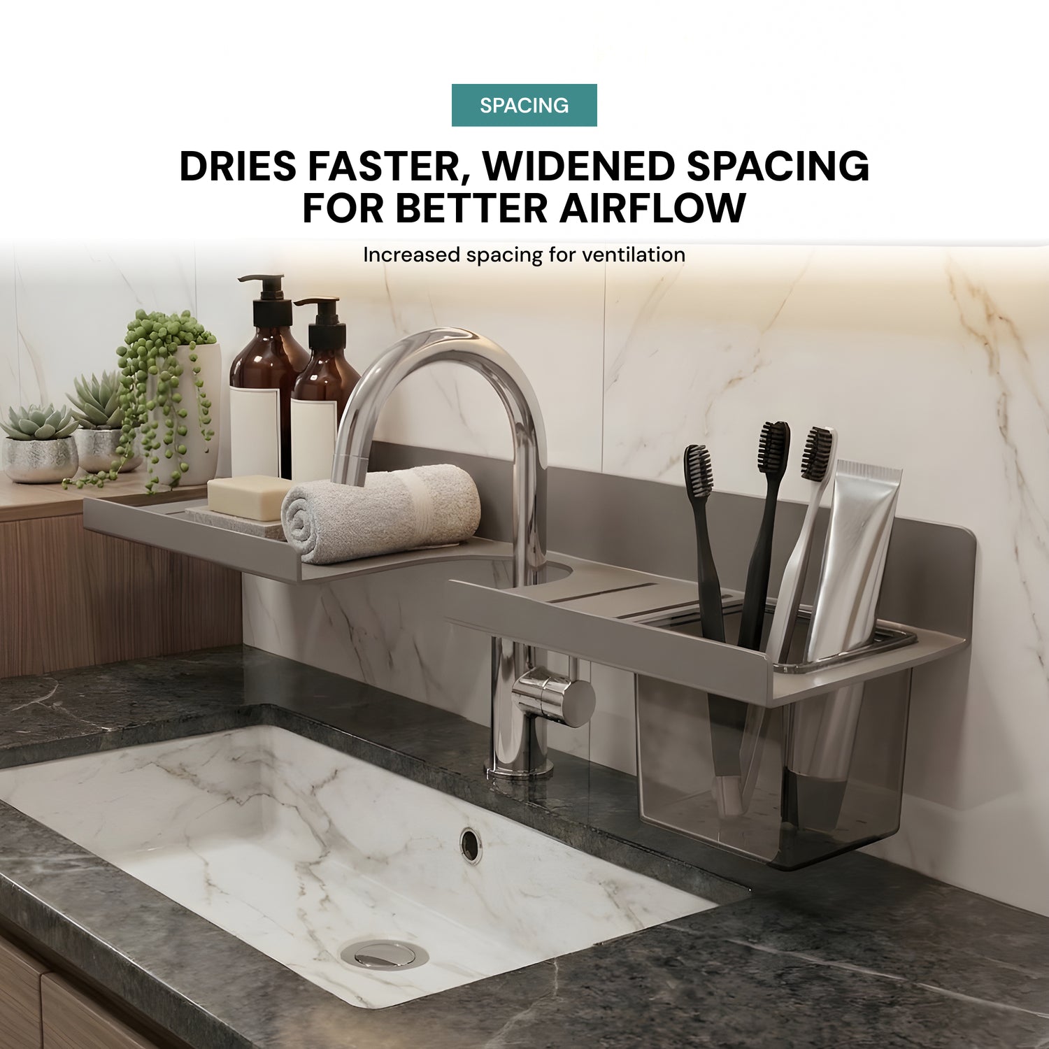 AINEXA Aluminium Floating Wall Shelf – Modern Space-Saving Organiser