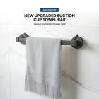 AINEXA Compact Vacuum Suction Aluminium Towel Bar – Matte Grey