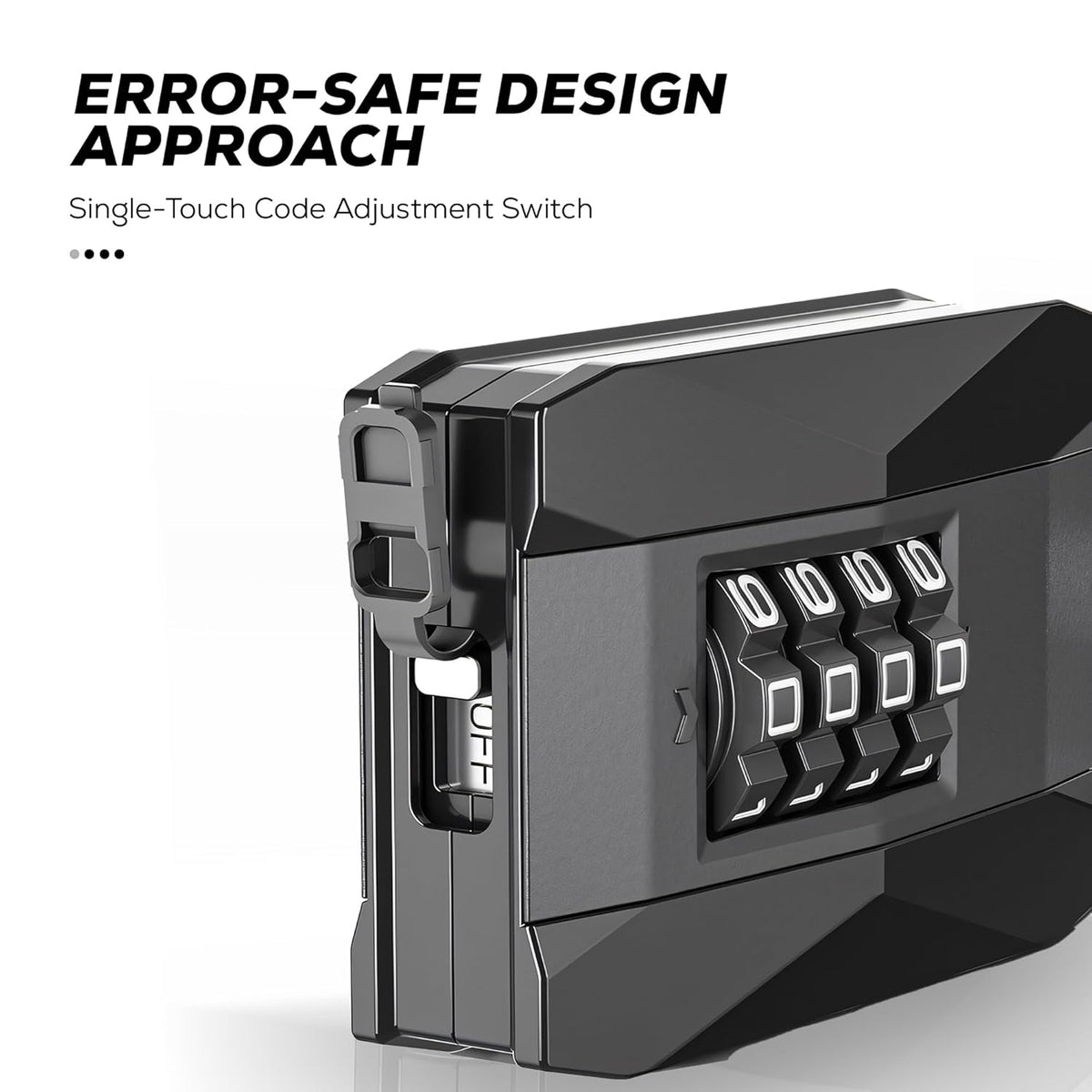 AINEXA Heavy-Duty 4-Digit Combination Padlock for Door & Gate Security