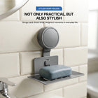 AINEXA Vacuum Suction Wall-Mounted Soap Holder – Grey