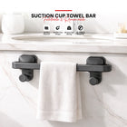 AINEXA Vacuum Suction Aluminium Towel Bar – Matte Grey