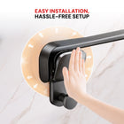 AINEXA Vacuum Suction Aluminium Towel Bar – Matte Grey