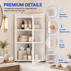 AINEXA 40 cm 3-Layer Bathroom Corner Cabinet with Door – White