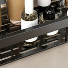 AINEXA 2-Piece Self-Adhesive Aluminium Bathroom Shelves – Matte Black