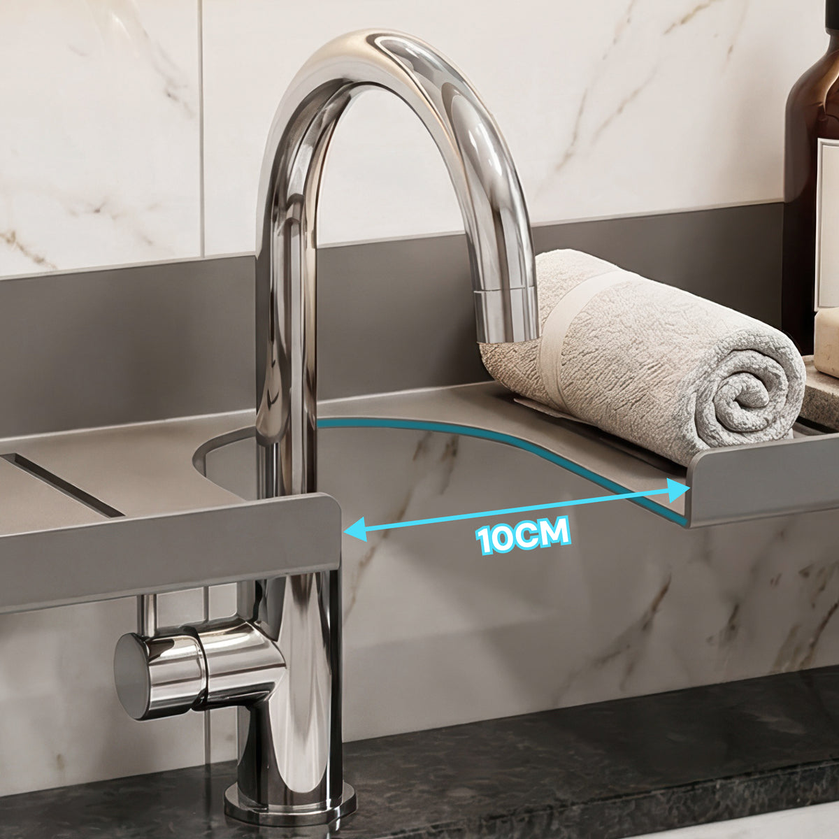 AINEXA Aluminium Floating Wall Shelf – Modern Space-Saving Organiser