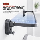 AINEXA Vacuum Suction Aluminium Towel Holder – Matte Black