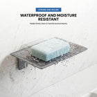 AINEXA Self-Adhesive Aluminium Soap Holder with Drain Tray