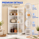 AINEXA 40 cm 3-Layer Corner Kitchen Storage Cabinet with Door – White