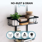 AINEXA 3-Tier Hanging Aluminium Shower Caddy – Black