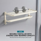 AINEXA 24-Inch Self-Adhesive Aluminium Towel Rack with Hooks – White