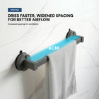 AINEXA Compact Vacuum Suction Aluminium Towel Bar – Matte Grey