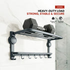 AINEXA Vacuum Suction Aluminium Towel Rack – Matte Grey