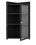 AINEXA 40 cm 3-Layer Corner Kitchen Storage Cabinet with Door – Black