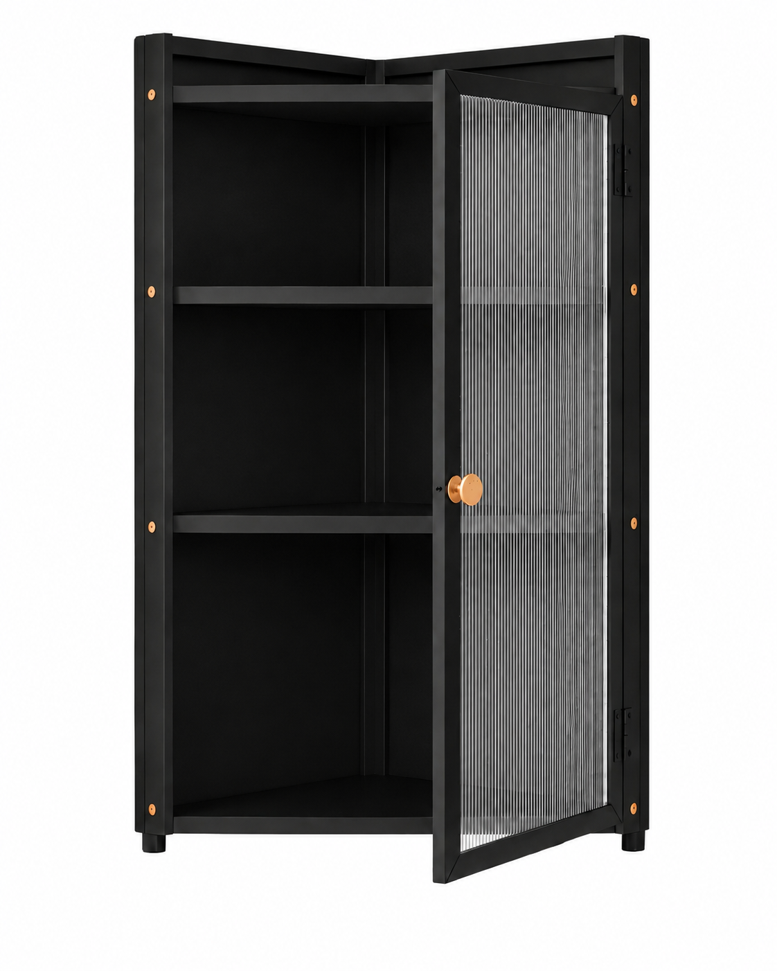 AINEXA 40 cm 3-Layer Corner Kitchen Storage Cabinet with Door – Black
