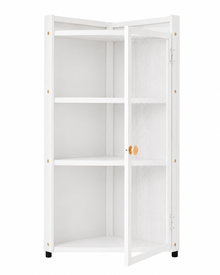 AINEXA 40 cm 3-Layer Bathroom Corner Cabinet with Door – White
