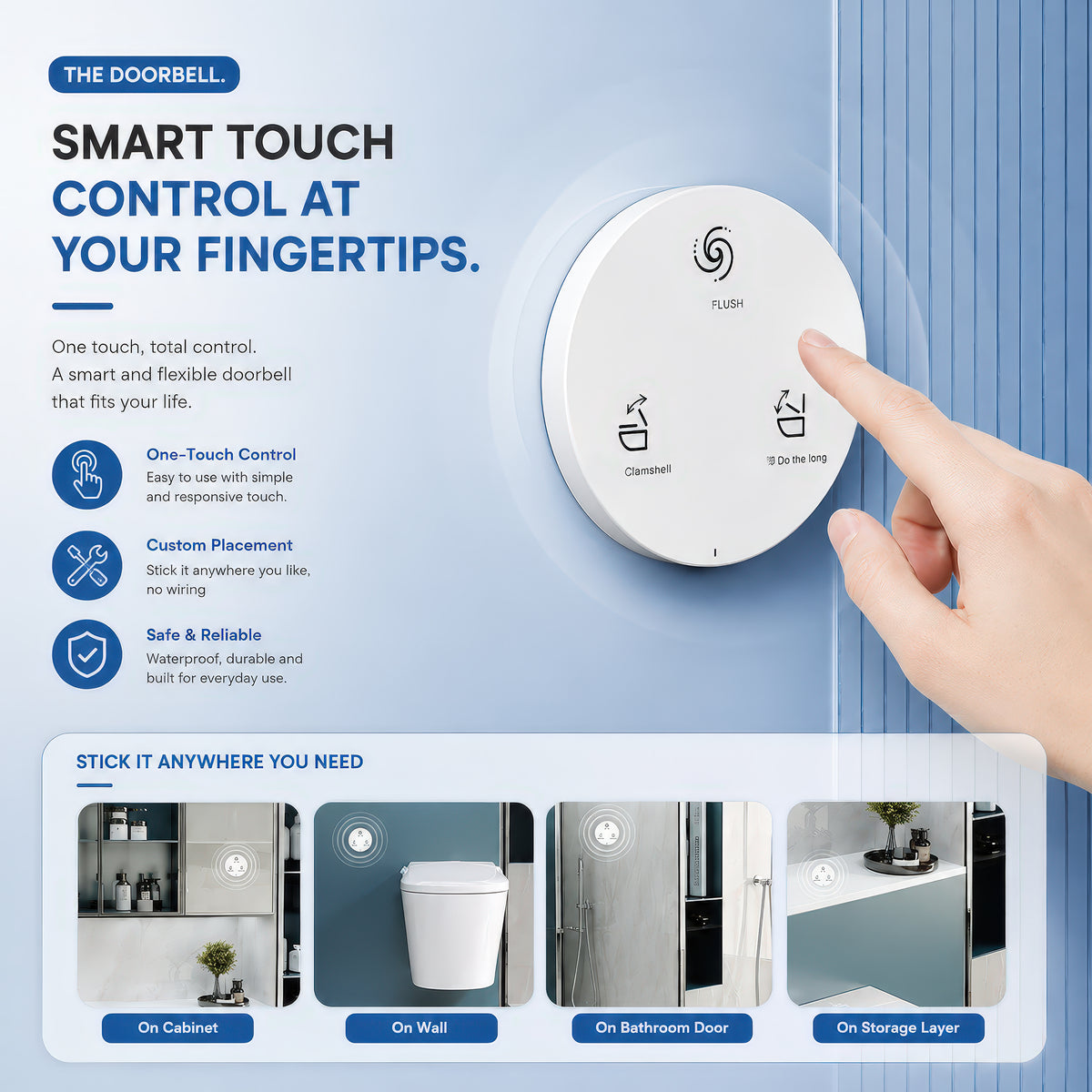 AINEXA Smart Toilet with Auto Lid, Heated Seat & Bidet – S-Trap, White