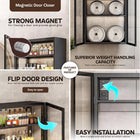 AINEXA 40 cm 2-Layer Wall-Mounted Bathroom Storage Cabinet – Black