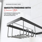 AINEXA 2-Piece Self-Adhesive Carbon Steel Bathroom Shelves – No Drill