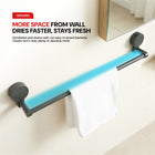 AINEXA Vacuum Suction Aluminium Single Towel Bar – Matte Grey