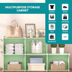 AINEXA 4-Layer Foldable Plastic Shoe Rack with Door Cover – Green