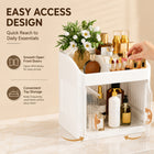 AINEXA 2-Layer Cosmetic & Makeup Organiser with Drawers – White