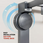 AINEXA Vacuum Suction Aluminium Towel Rack – Matte Grey