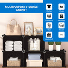 AINEXA 4-Layer Foldable Plastic Shoe Rack with Door Cover – Black