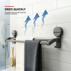 AINEXA 24-Inch Suction Double Towel Bar – Matte Grey