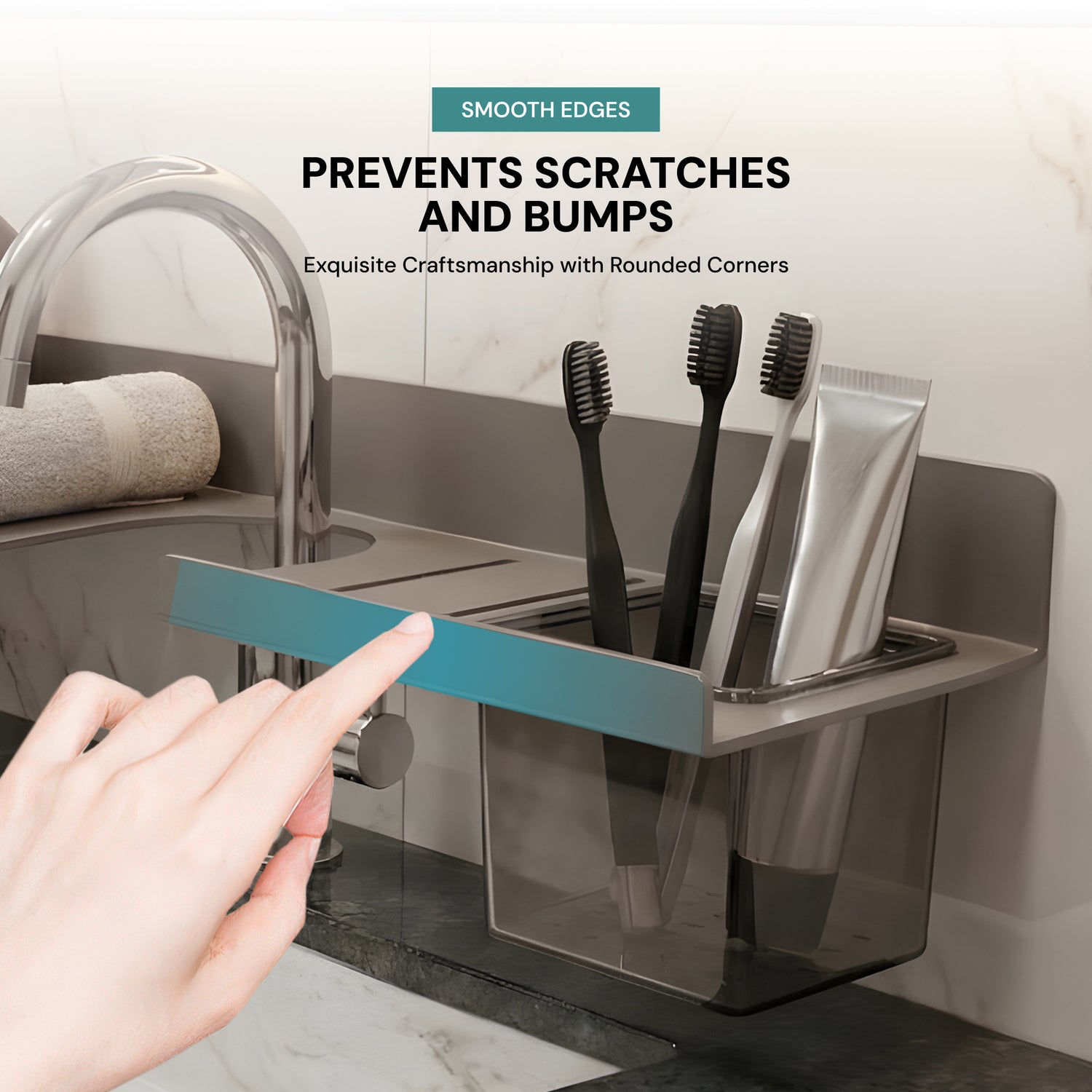 AINEXA Aluminium Floating Wall Shelf – Modern Space-Saving Organiser