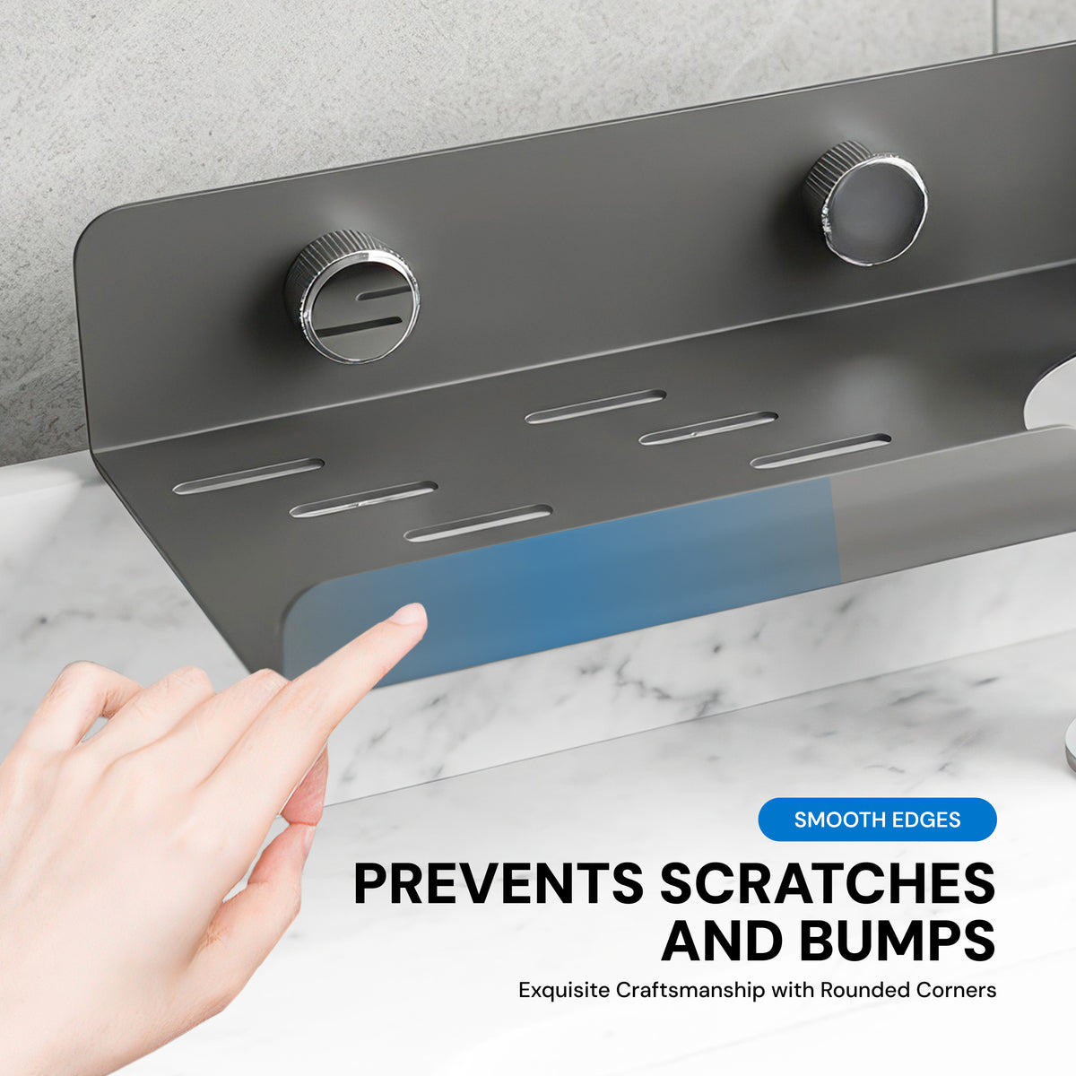 AINEXA 2-Foot Self-Adhesive Wash Basin Shelf – No Drill