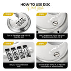 AINEXA Heavy-Duty 4-Digit Combination Disc Padlock