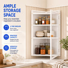 AINEXA 40 cm 3-Layer Corner Kitchen Storage Cabinet with Door – White