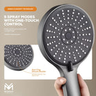 AINEXA Adjustable Wall-Mounted Shower Head Holder – Black