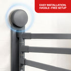 AINEXA 4-Bar Vacuum Suction Aluminium Towel Rack – Matte Grey