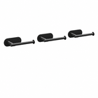 AINEXA 3-Piece Self-Adhesive Aluminium Tissue & Towel Holder – Black