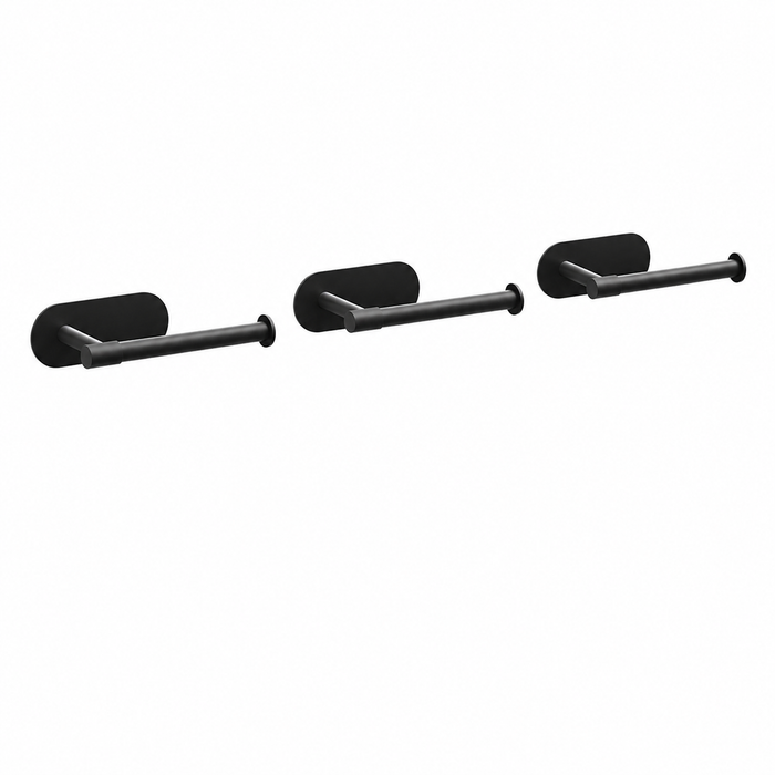 AINEXA 3-Piece Self-Adhesive Aluminium Tissue & Towel Holder – Black
