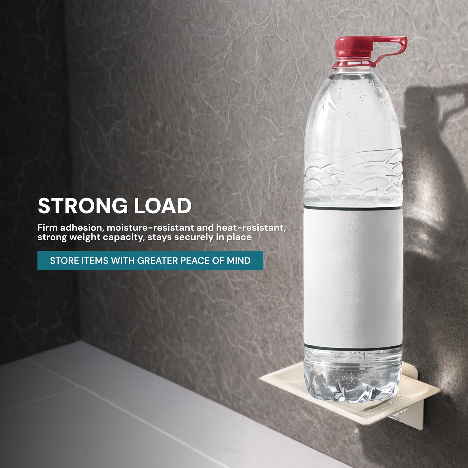 AINEXA Self-Adhesive Wall-Mounted Soap Holder with Drain Tray