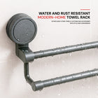 AINEXA Vacuum Suction Aluminium Double Towel Bar – Matte Grey