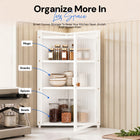 AINEXA 40 cm 3-Layer Corner Kitchen Storage Cabinet with Door – White